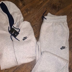 beige nike set womens
